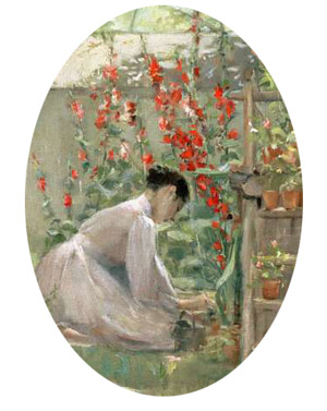 tending garden