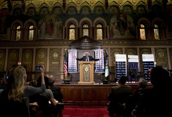 Bernie Sanders speaks at Georgetown Univ