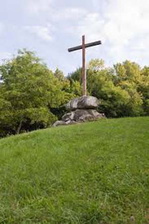 cross marking the place where St. Bernard preached the 2nd crusade at Vezelay