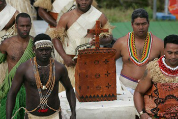 Semi nude Fuji dancers carry the gospel