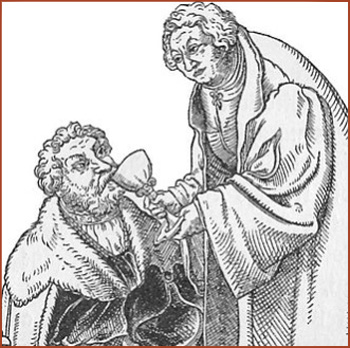 Luther gives communion to John the Steadfast