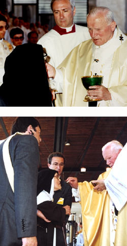 Sister Lucy receives communion