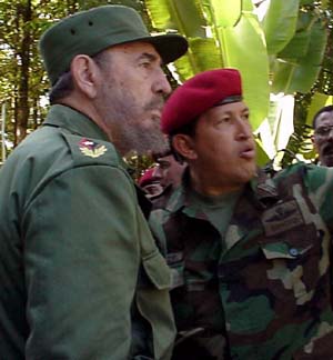 Hugo Chavez and Fidel Castro