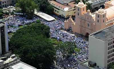 A demonstration against Zelaya