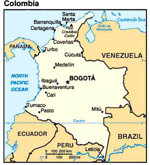 Map of Colombia