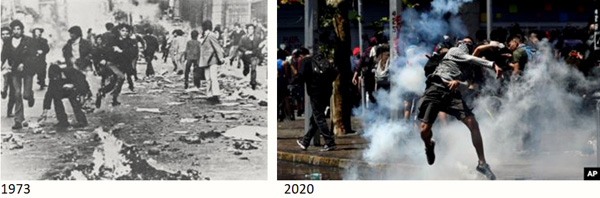 Street manifestation in Chile