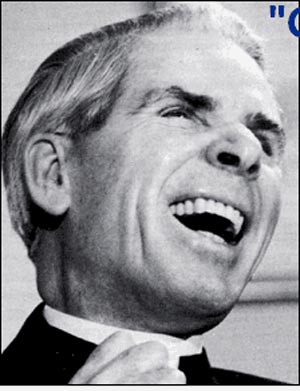 Bishop Fulton Sheen laughing