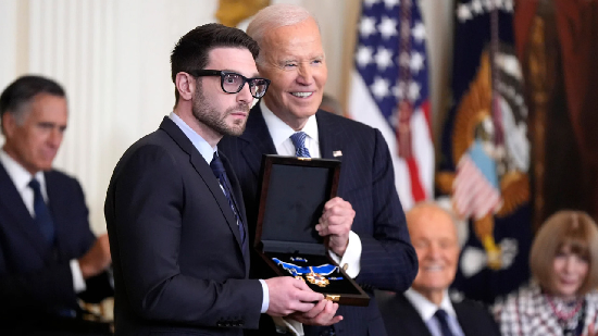 Alex Soros awarded medal by Biden