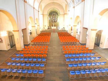 Barren interior of the Warendorf church