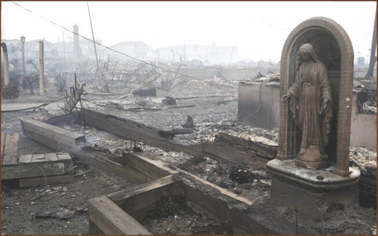 Hurricane Sandy - Statue of Our Lady