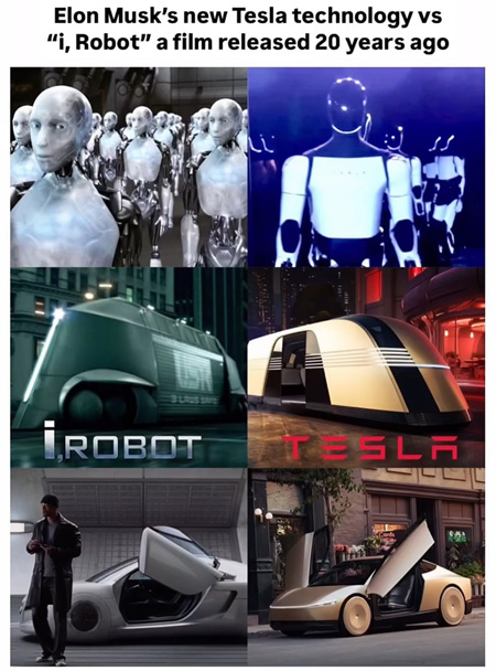 iRobot movie vs. Tesla