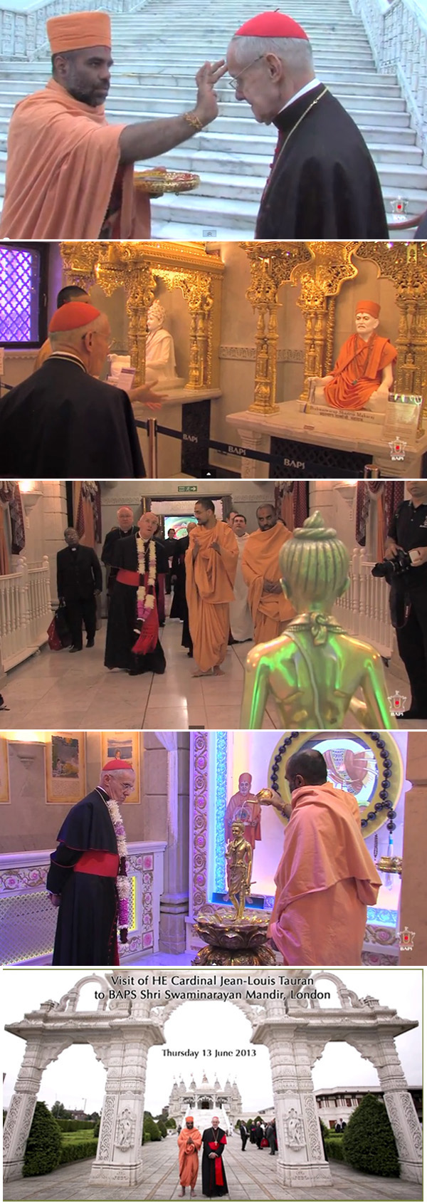 Cardinal Tauran in HIndu Temple in London 3