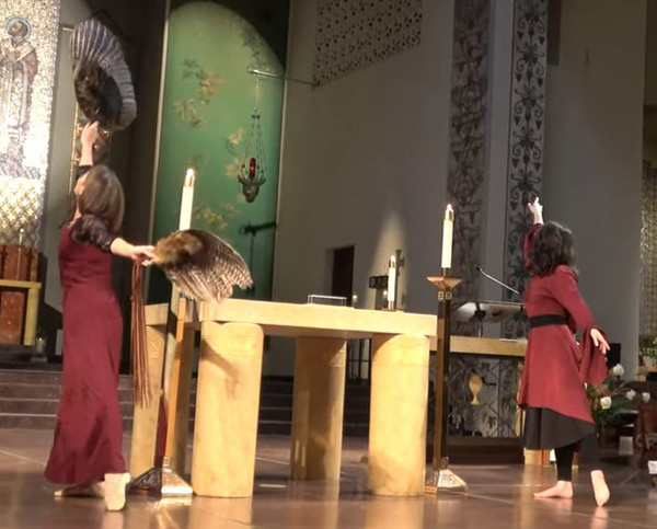 Navajo dance at St Joseph Church in Seattle 1