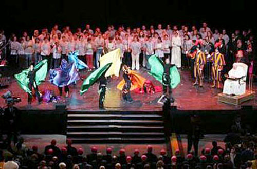 Rock dances for the Pope, Bern