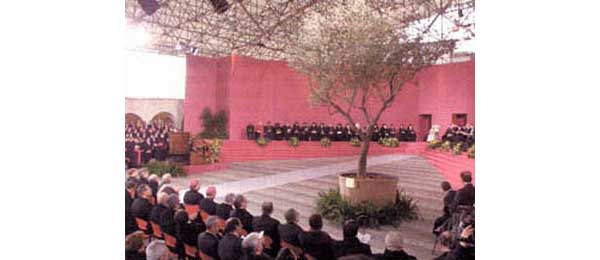 Assisi 2002 meeting under an olive tree