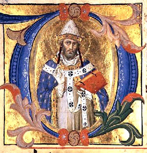 Florentine Manuscript depicting Pope Gregory II