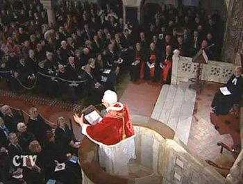 Benedict XVI at Lutheran temple