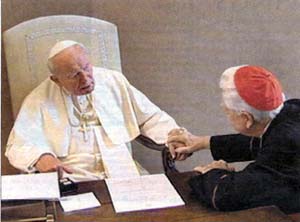 JPII accepting Card. Bernard Law resignation