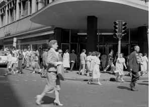 American street in the 1950's