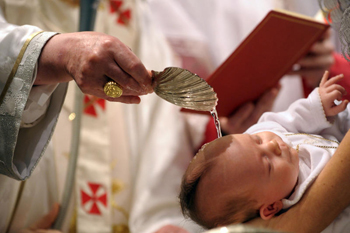 pouring water baptism