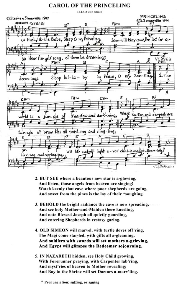 sheet music for Hush little Babe